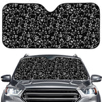 Black And White Cherry Blossom Print Car Windshield Sun Shade