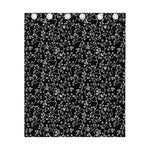 Black And White Cherry Blossom Print Curtain