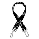 Black And White Cherry Blossom Print Dog Seat Belt