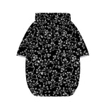 Black And White Cherry Blossom Print Dog Zip Up Hoodie