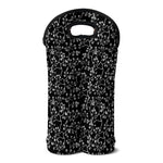 Black And White Cherry Blossom Print Double Neoprene Wine Tote