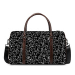 Black And White Cherry Blossom Print Duffle Bag