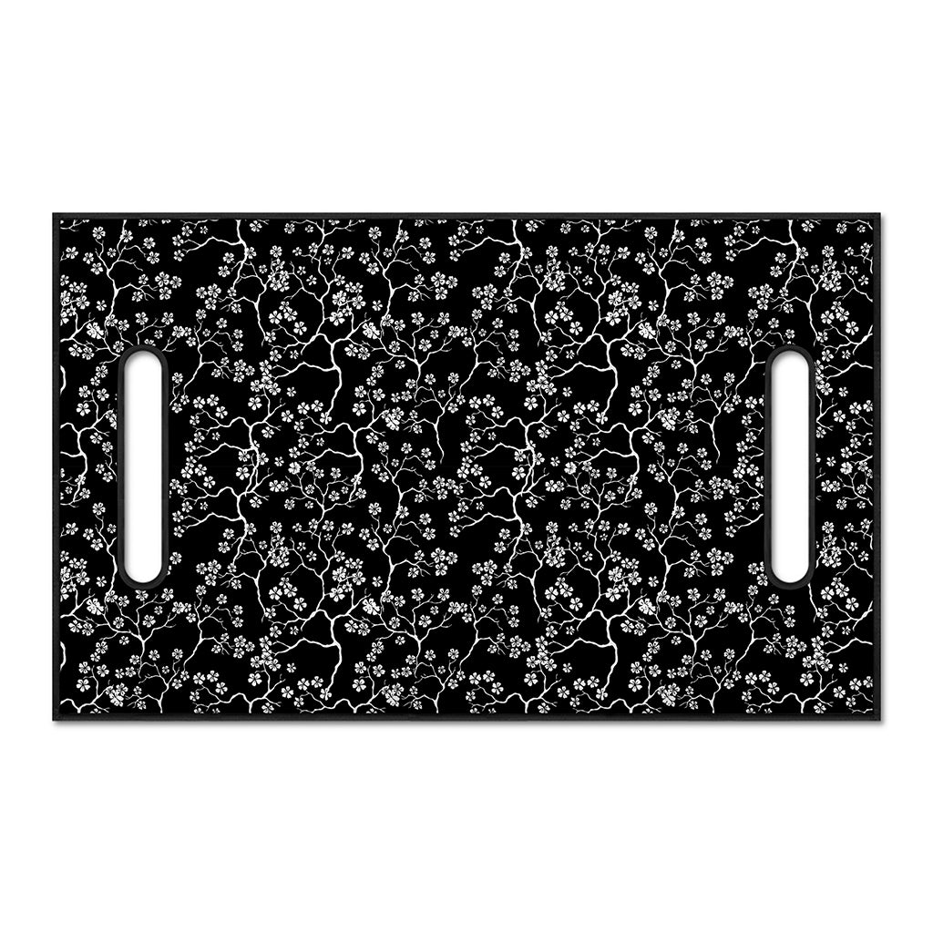 Black And White Cherry Blossom Print Golf Cart Seat Cover