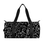Black And White Cherry Blossom Print Gym Bag