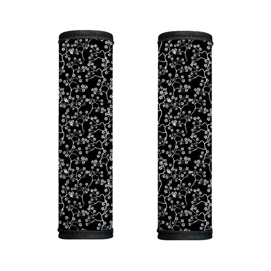 Black And White Cherry Blossom Print Handle Covers