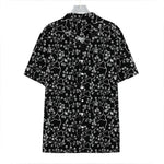 Black And White Cherry Blossom Print Hawaiian Shirt