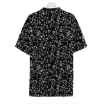 Black And White Cherry Blossom Print Hawaiian Shirt