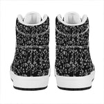 Black And White Cherry Blossom Print High Top Leather Sneakers