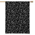 Black And White Cherry Blossom Print House Flag