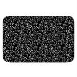 Black And White Cherry Blossom Print Indoor Door Mat