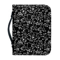 Black And White Cherry Blossom Print Leather Bible Cover
