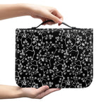 Black And White Cherry Blossom Print Leather Bible Cover
