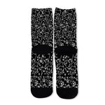 Black And White Cherry Blossom Print Long Socks