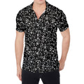 Black And White Cherry Blossom Print Men's Shirt