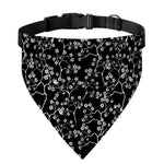 Black And White Cherry Blossom Print Over The Collar Dog Bandana