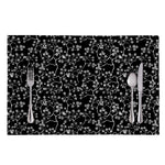 Black And White Cherry Blossom Print Placemat