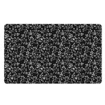 Black And White Cherry Blossom Print Polyester Doormat