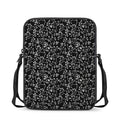 Black And White Cherry Blossom Print Rectangular Crossbody Bag