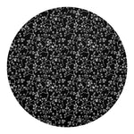 Black And White Cherry Blossom Print Round Blanket