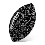Black And White Cherry Blossom Print Rugby Ball