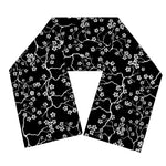 Black And White Cherry Blossom Print Scarf