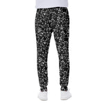 Black And White Cherry Blossom Print Scuba Joggers
