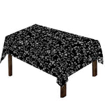 Black And White Cherry Blossom Print Tablecloth