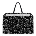 Black And White Cherry Blossom Print Utility Tote Bag