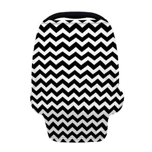 Black And White Chevron Pattern Print Baby Seat Cover