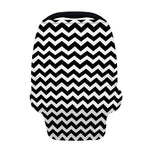 Black And White Chevron Pattern Print Baby Seat Cover