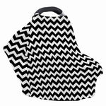 Black And White Chevron Pattern Print Baby Seat Cover