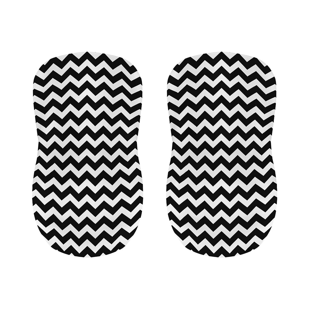 Black And White Chevron Pattern Print Bar Stool Covers