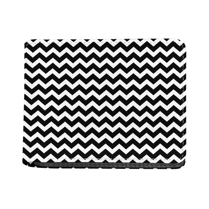 Black And White Chevron Pattern Print Bifold Wallet