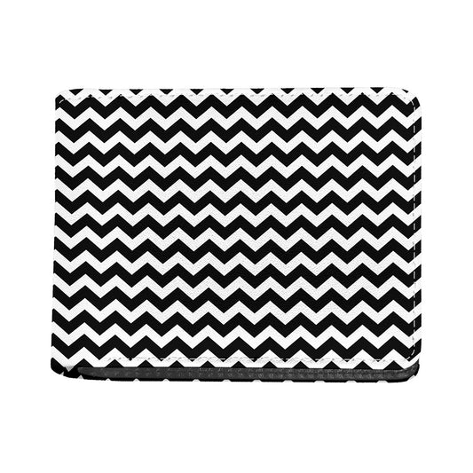 Black And White Chevron Pattern Print Bifold Wallet