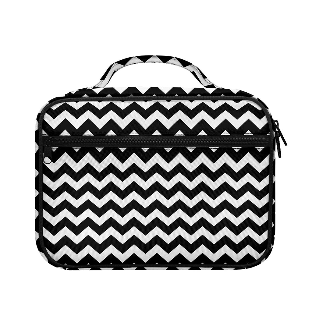 Black And White Chevron Pattern Print Briefcase Bible Bag