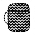 Black And White Chevron Pattern Print Front Pocket Bible Bag