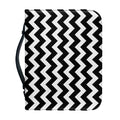 Black And White Chevron Pattern Print Leather Bible Cover