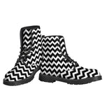 Black And White Chevron Pattern Print Backpack