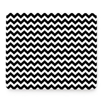 Black And White Chevron Pattern Print Mouse Pad