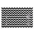 Black And White Chevron Pattern Print Placemat