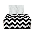Black And White Chevron Pattern Print Rectangle Tissue Box Cover