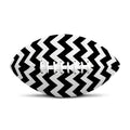 Black And White Chevron Pattern Print Rugby Ball