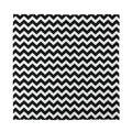 Black And White Chevron Pattern Print Silk Bandana