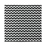 Black And White Chevron Pattern Print Silk Bandana