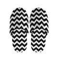Black And White Chevron Pattern Print Slippers