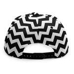 Black And White Chevron Pattern Print Snapback Cap