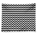 Black And White Chevron Pattern Print Tapestry