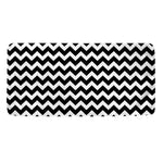 Black And White Chevron Pattern Print Towel