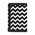 Black And White Chevron Pattern Print Trifold Wallet