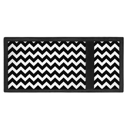 Black And White Chevron Pattern Print Trifold Wallet
